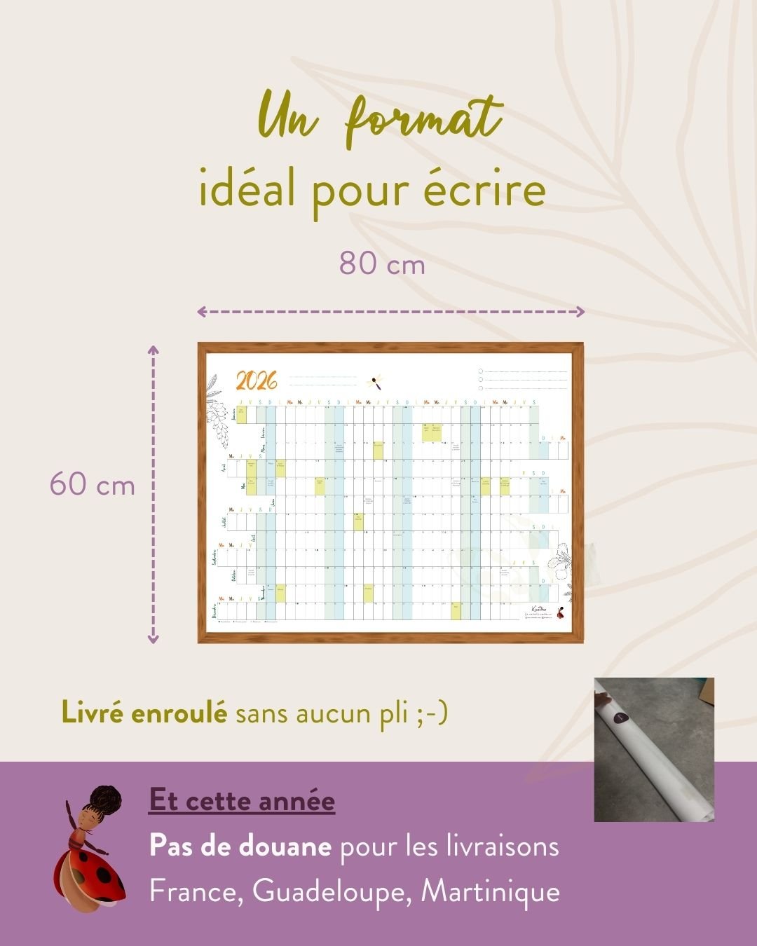 Calendrier géant 2026 - Kisnelko