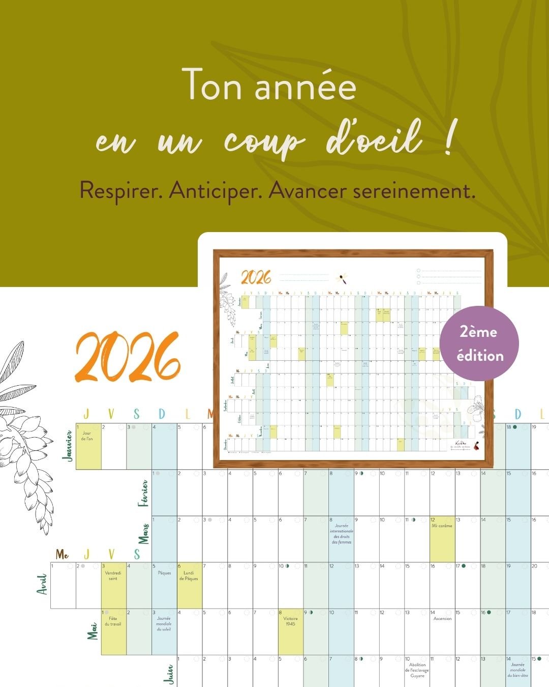 Calendrier géant 2026 - Kisnelko