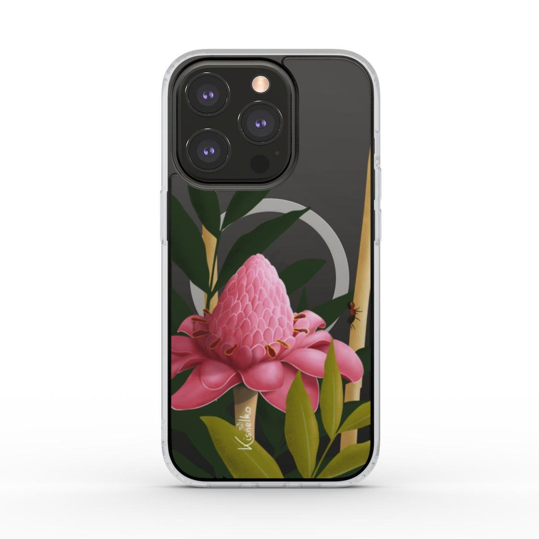 Coque Transparente - Rose de Porcelaine (MagSafe) - Kisnelko