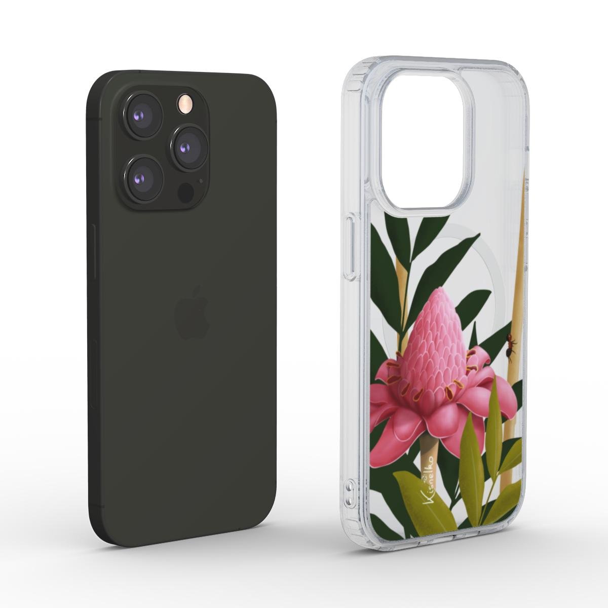 Coque Transparente - Rose de Porcelaine (MagSafe) - Kisnelko