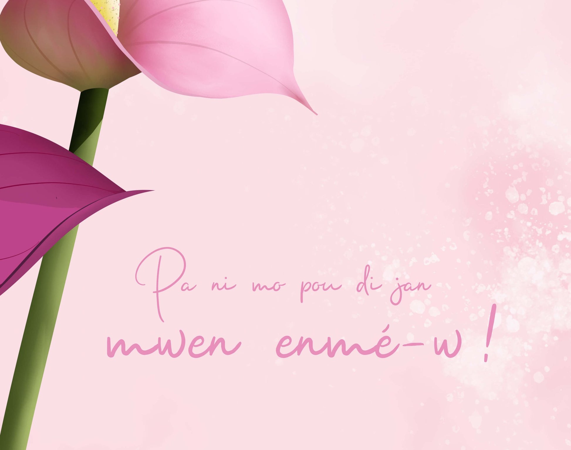 Anthurium / Mwen enmé - w - Kisnelko