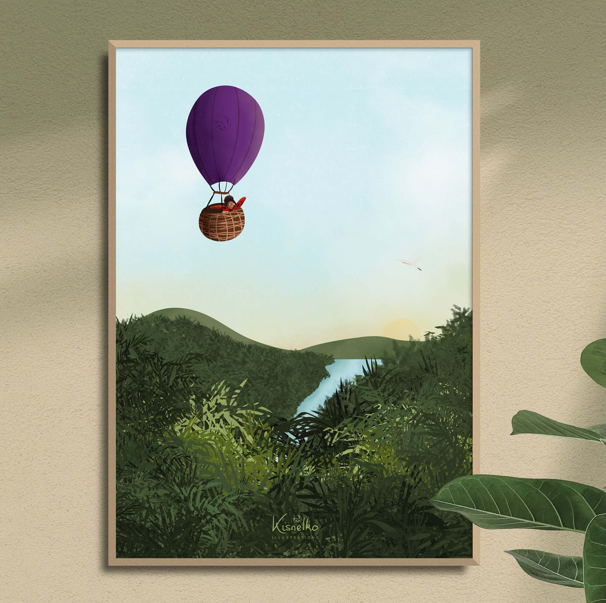 Coccinelle en voyage - en montgolfière - Kisnelko