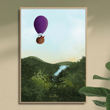 Coccinelle en voyage - en montgolfière - Kisnelko