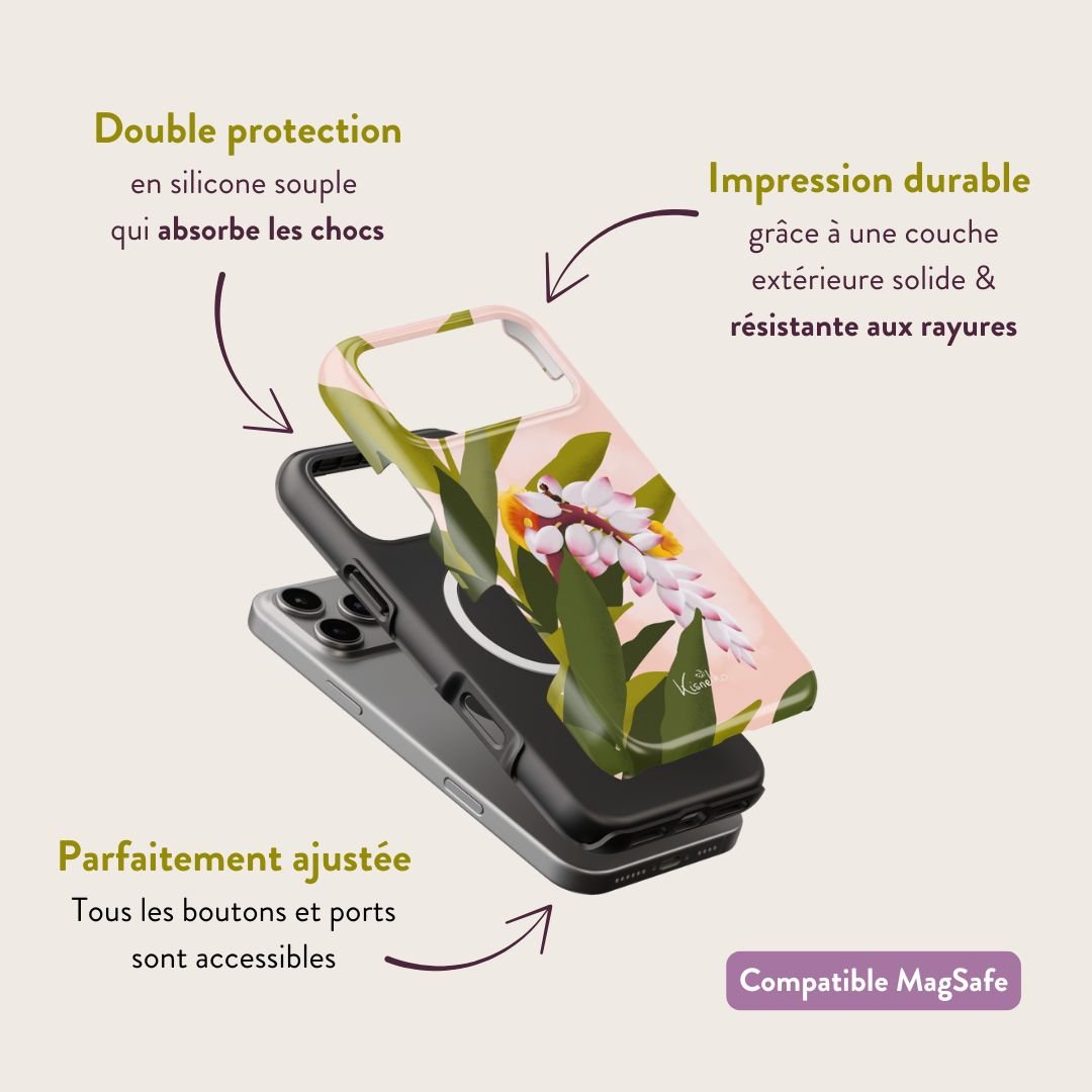 Coque Fleur d'Atoumo (MagSafe) - Kisnelko