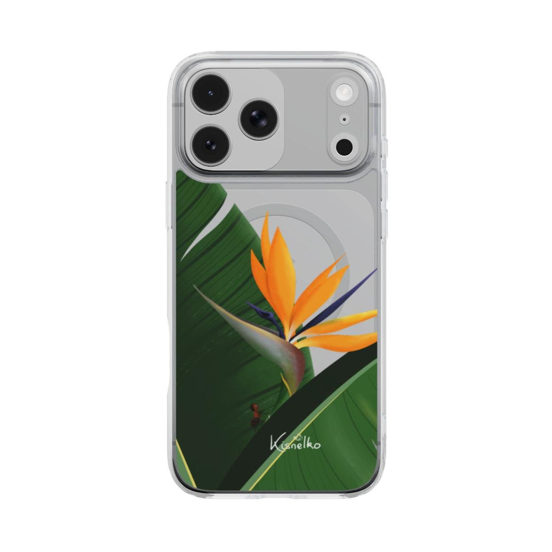 Coque Transparente - Oiseau du Paradis (MagSafe) - Kisnelko