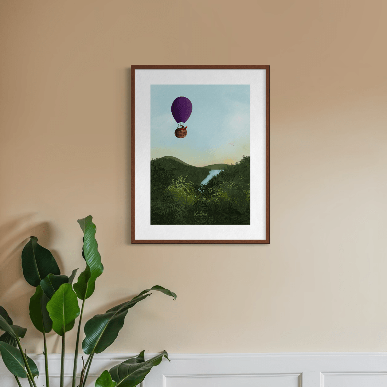 Coccinelle en voyage - en montgolfière - Kisnelko