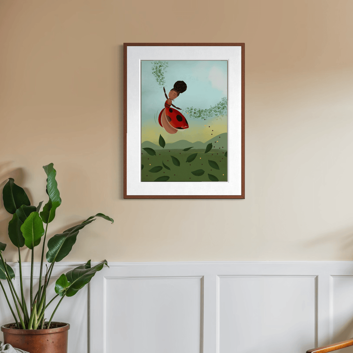 Coccinelle sème des graines - Kisnelko