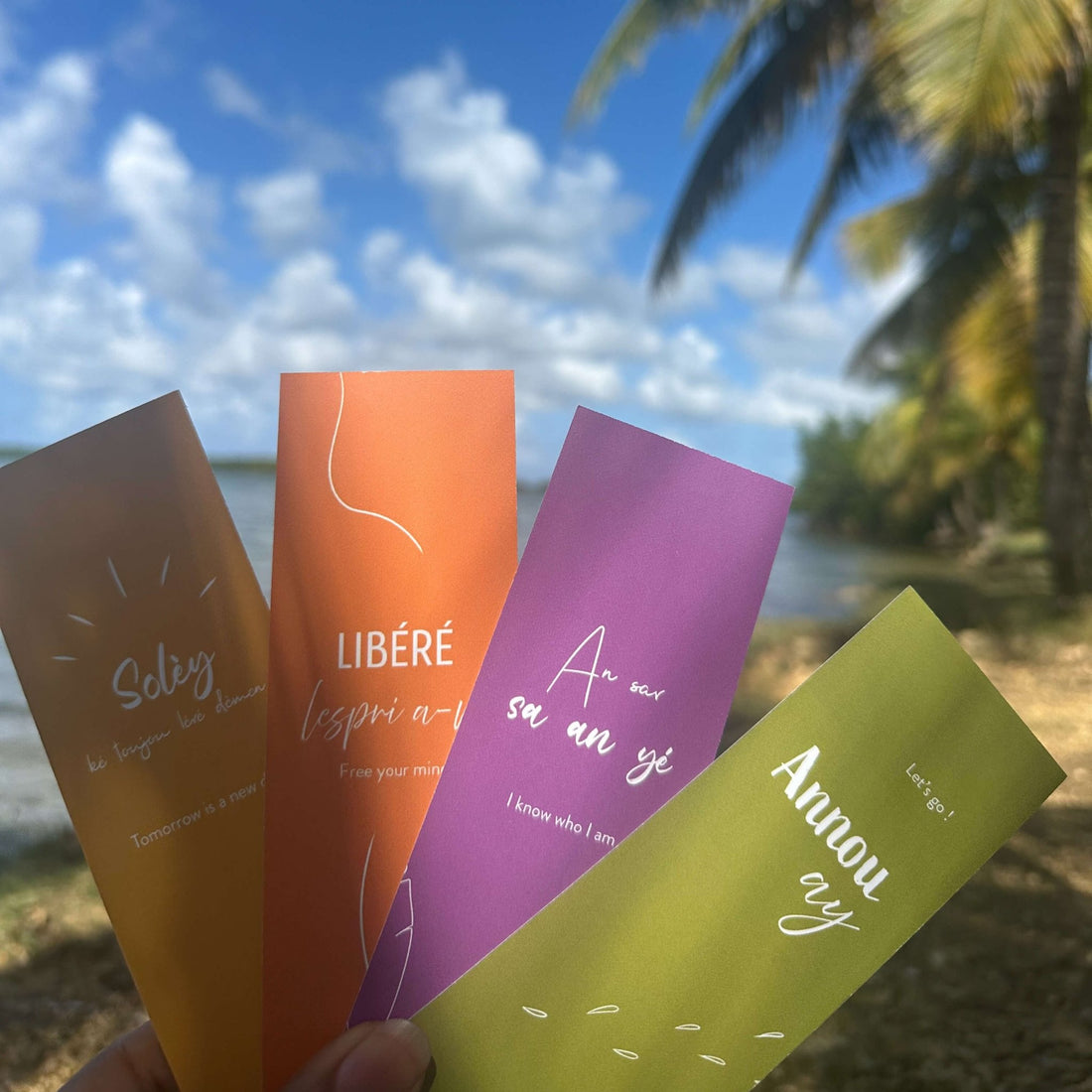 Lot de 4 marque - pages Jou wouvè - Kisnelko